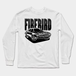 Firebird Car (Black Print) Long Sleeve T-Shirt